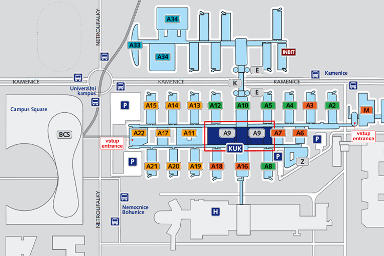 kampus brno mapa Masaryk University Campus Library kampus brno mapa